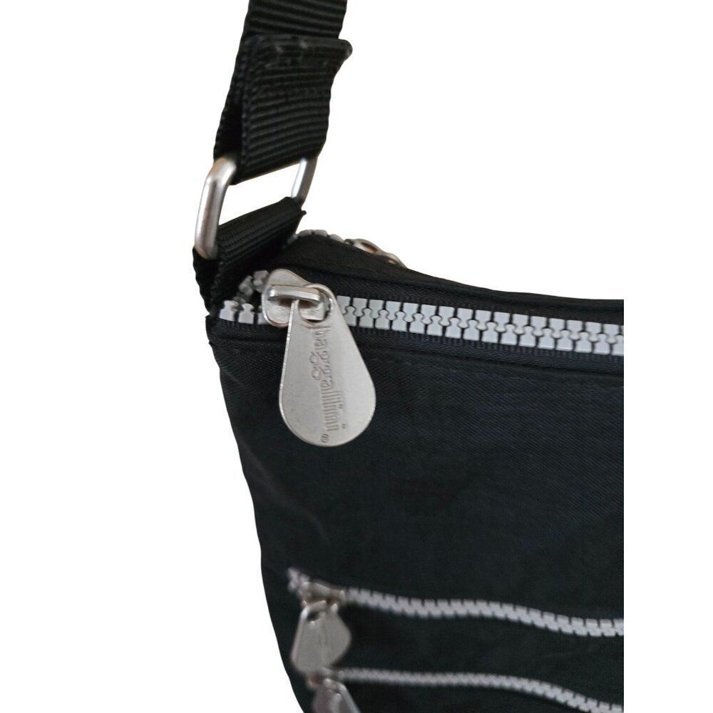 Baggallini Black Crossbody Bag Multiple Zippers Adjustable Strap versatile - Picture 4 of 11